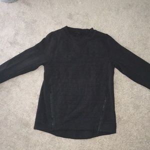 LULULEMON black sweatshirt with zippers